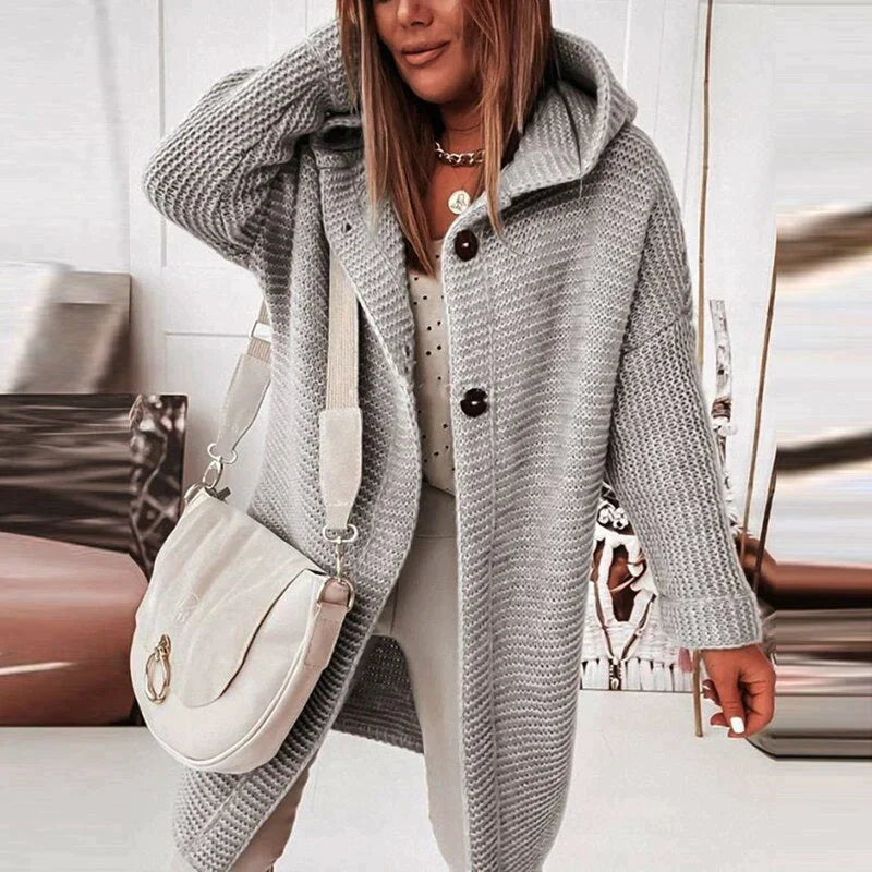 Strickjacke Damen mit Kapuze | Wärmend & Bequem