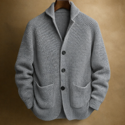 Strickjacke Herren | Schalkragen & Kräftiger Rippstrick