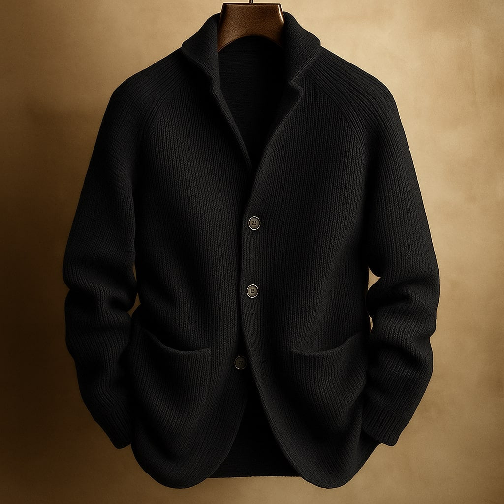 Strickjacke Herren | Schalkragen & Kräftiger Rippstrick