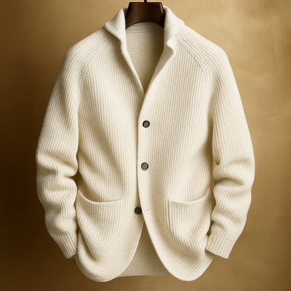 Strickjacke Herren | Schalkragen & Kräftiger Rippstrick