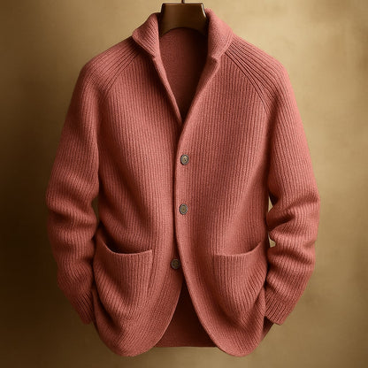 Strickjacke Herren | Stehkragen & Knopfleiste