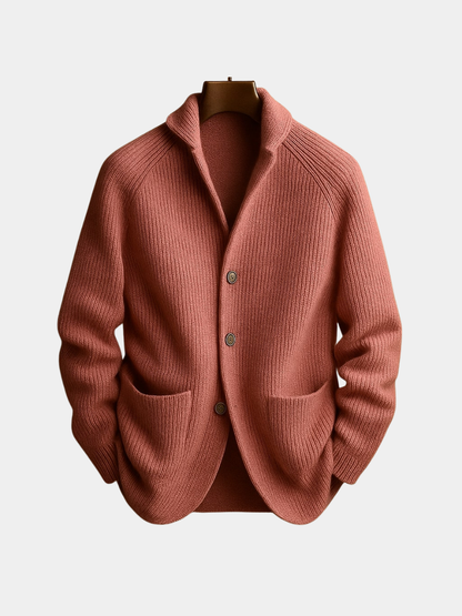 Strickjacke Herren | Stehkragen & Knopfleiste