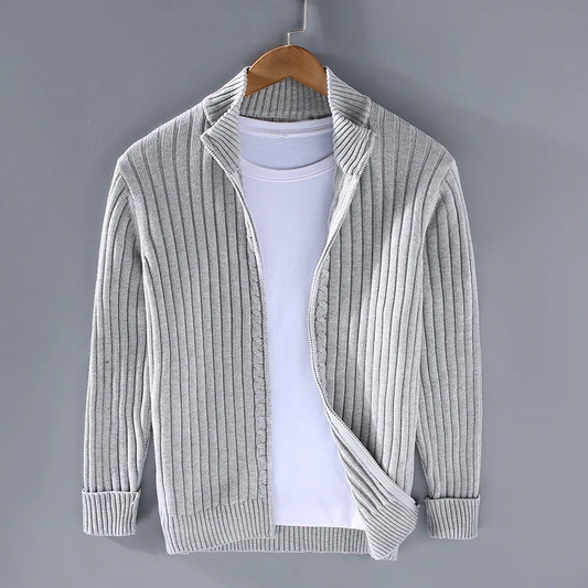 Strickjacke Herren | Stehkragen & Reißverschluss