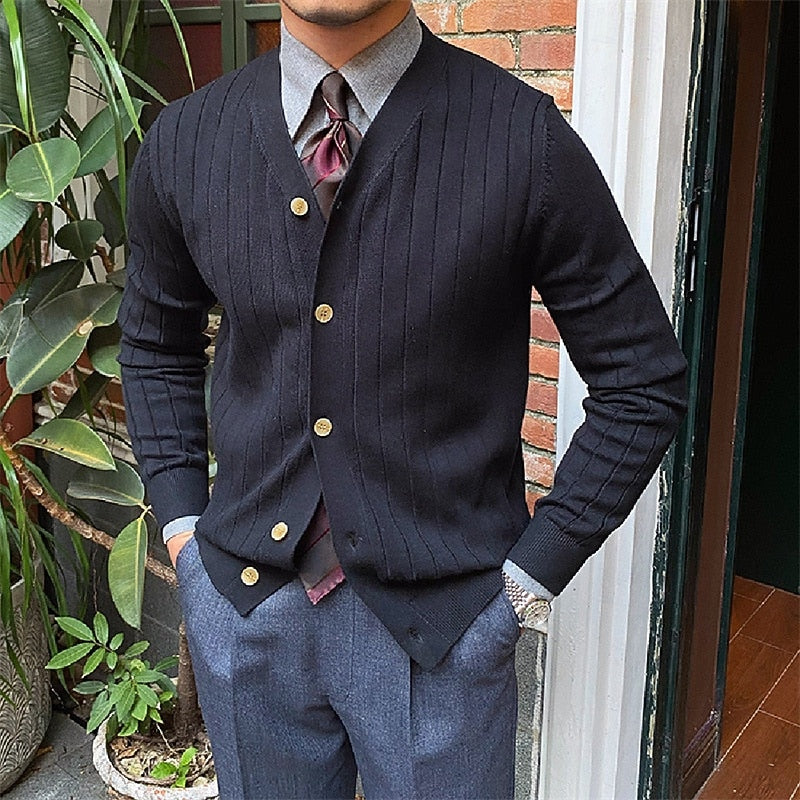 Strickjacke Herren | V-Ausschnitt & Knopfleiste