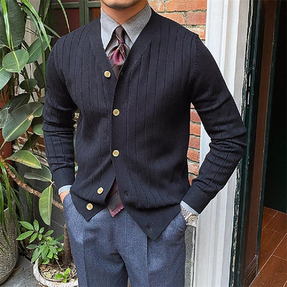 Strickjacke Herren | V-Ausschnitt & Knopfleiste