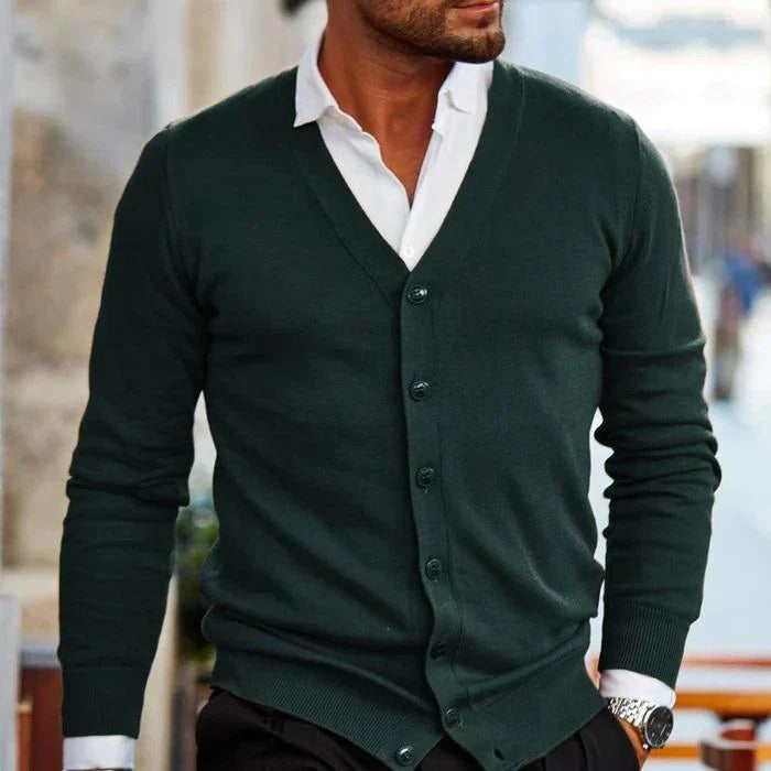 Strickjacke Herren | V-Ausschnitt & Knopfleiste