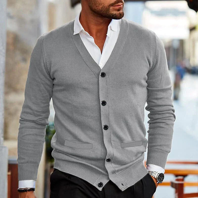 Strickjacke Herren | V-Ausschnitt & Knopfleiste