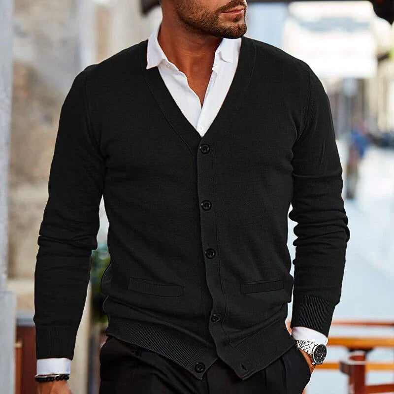 Strickjacke Herren | V-Ausschnitt & Knopfleiste