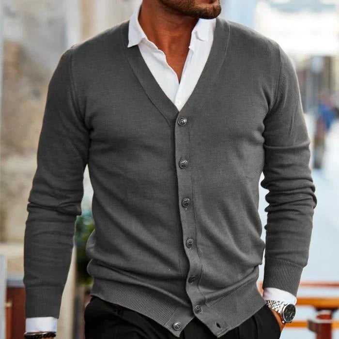 Strickjacke Herren | V-Ausschnitt & Knopfleiste