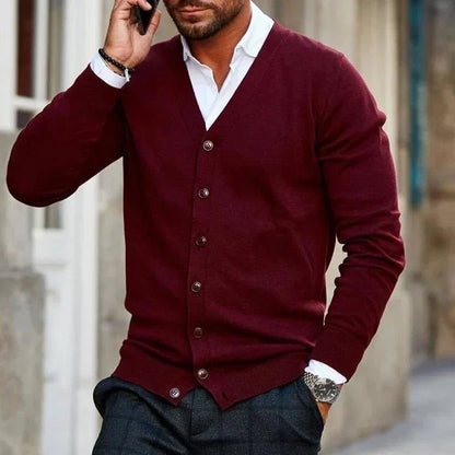 Strickjacke Herren | V-Ausschnitt & Knopfleiste