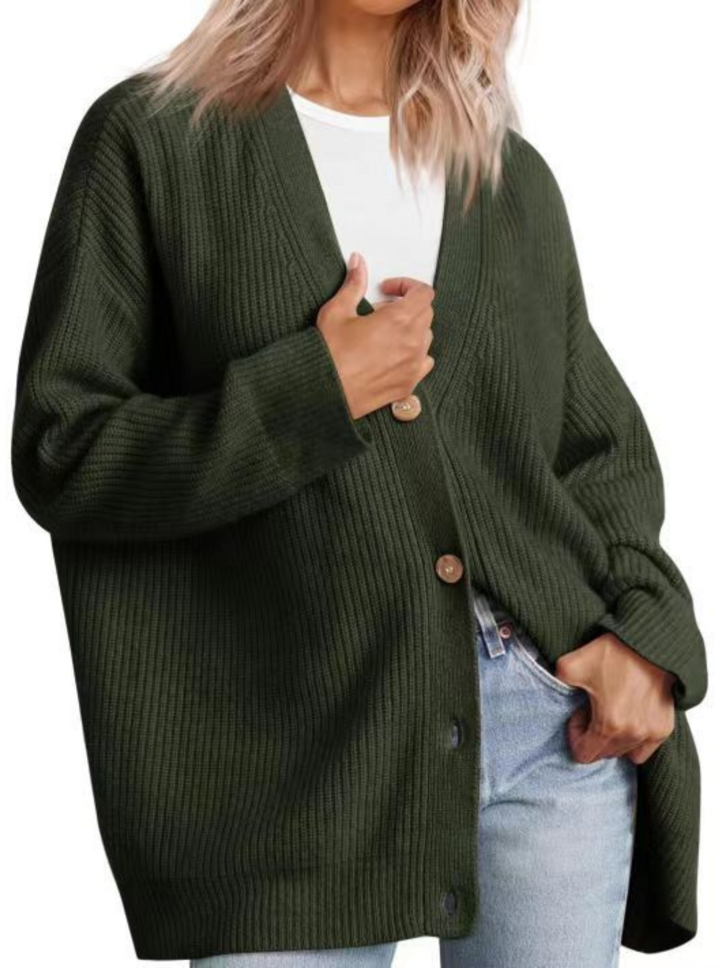 Strickjacke für Damen, Oversize | Leichte Passform