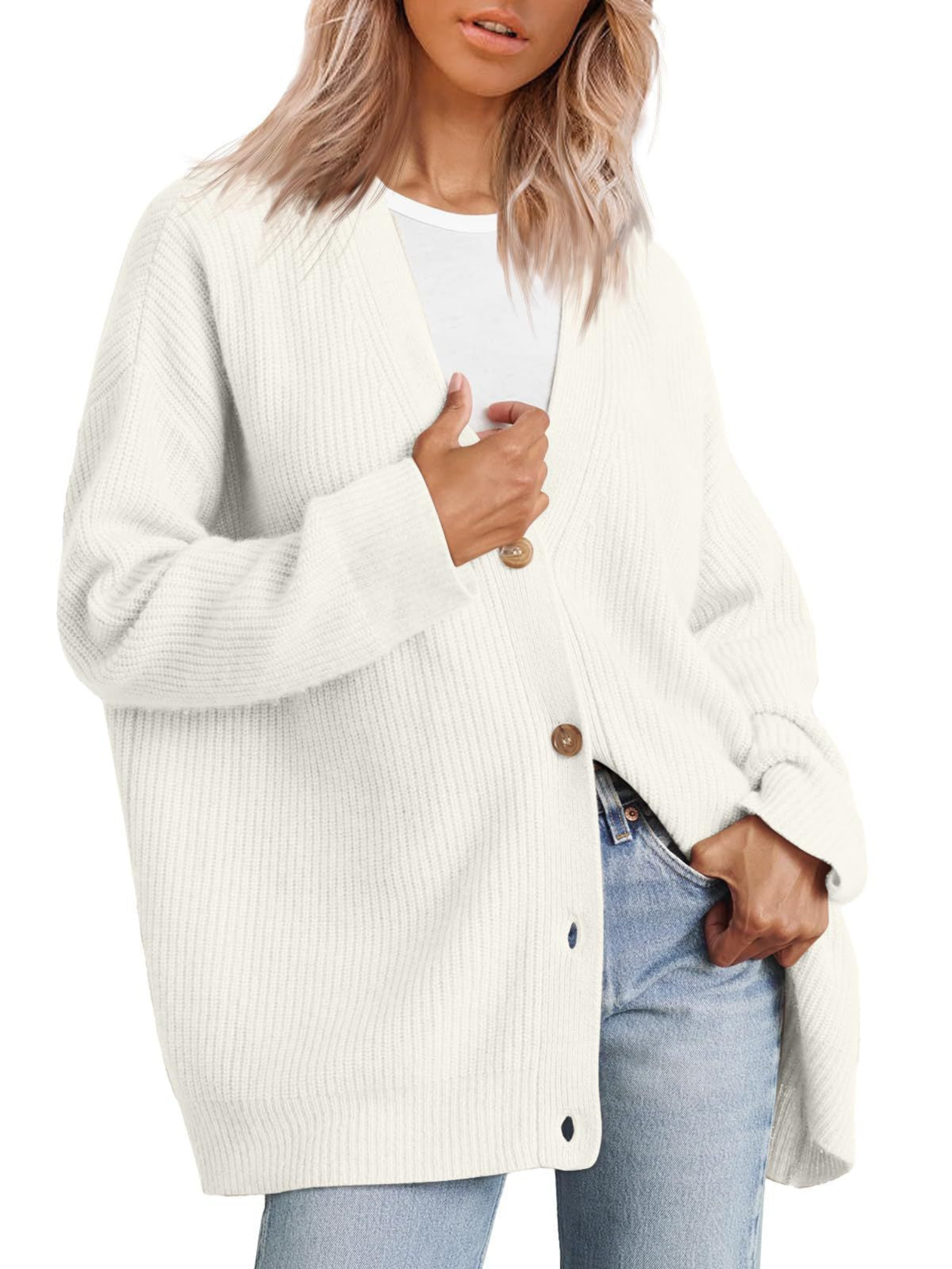 Strickjacke für Damen, Oversize | Leichte Passform