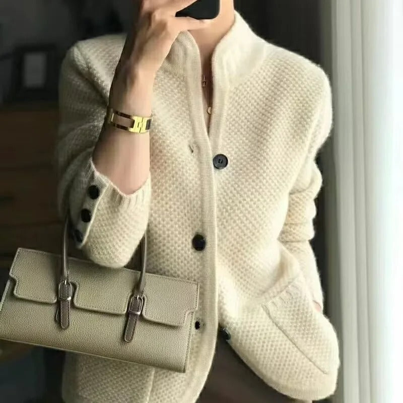 Strickjacke für Damen, Knopfverschluss | Normale Passform