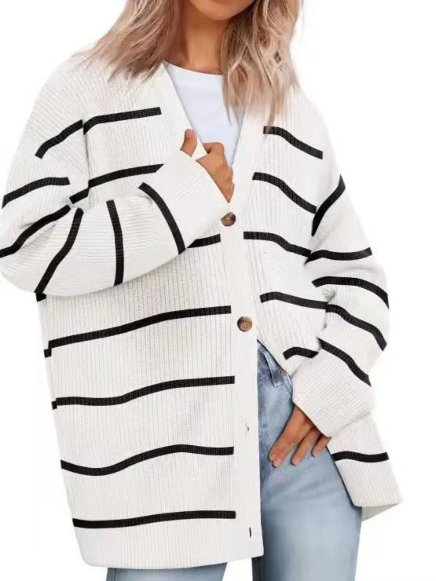 Strickjacke für Damen, Oversize | Leichte Passform