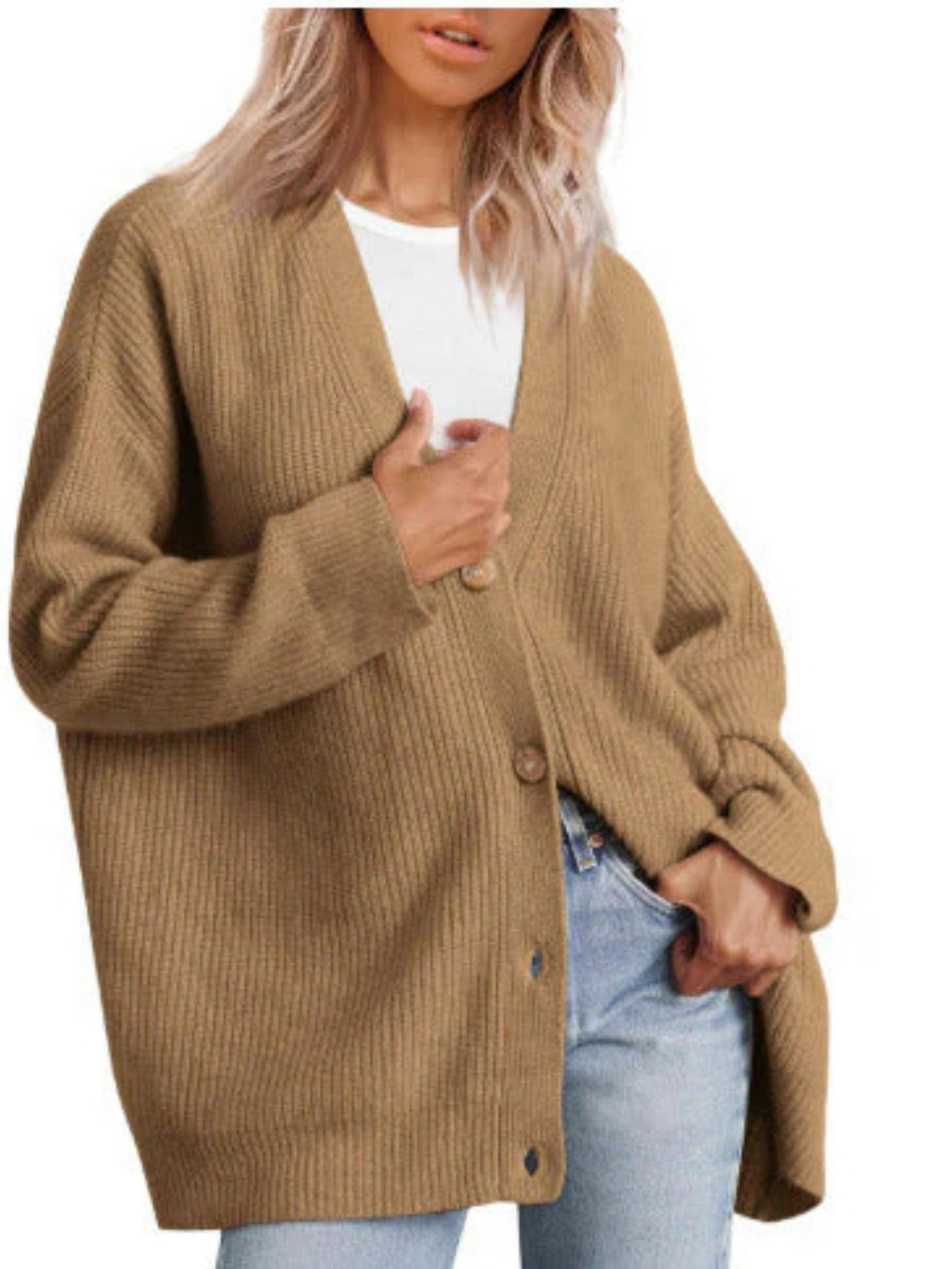 Strickjacke für Damen, Oversize | Leichte Passform