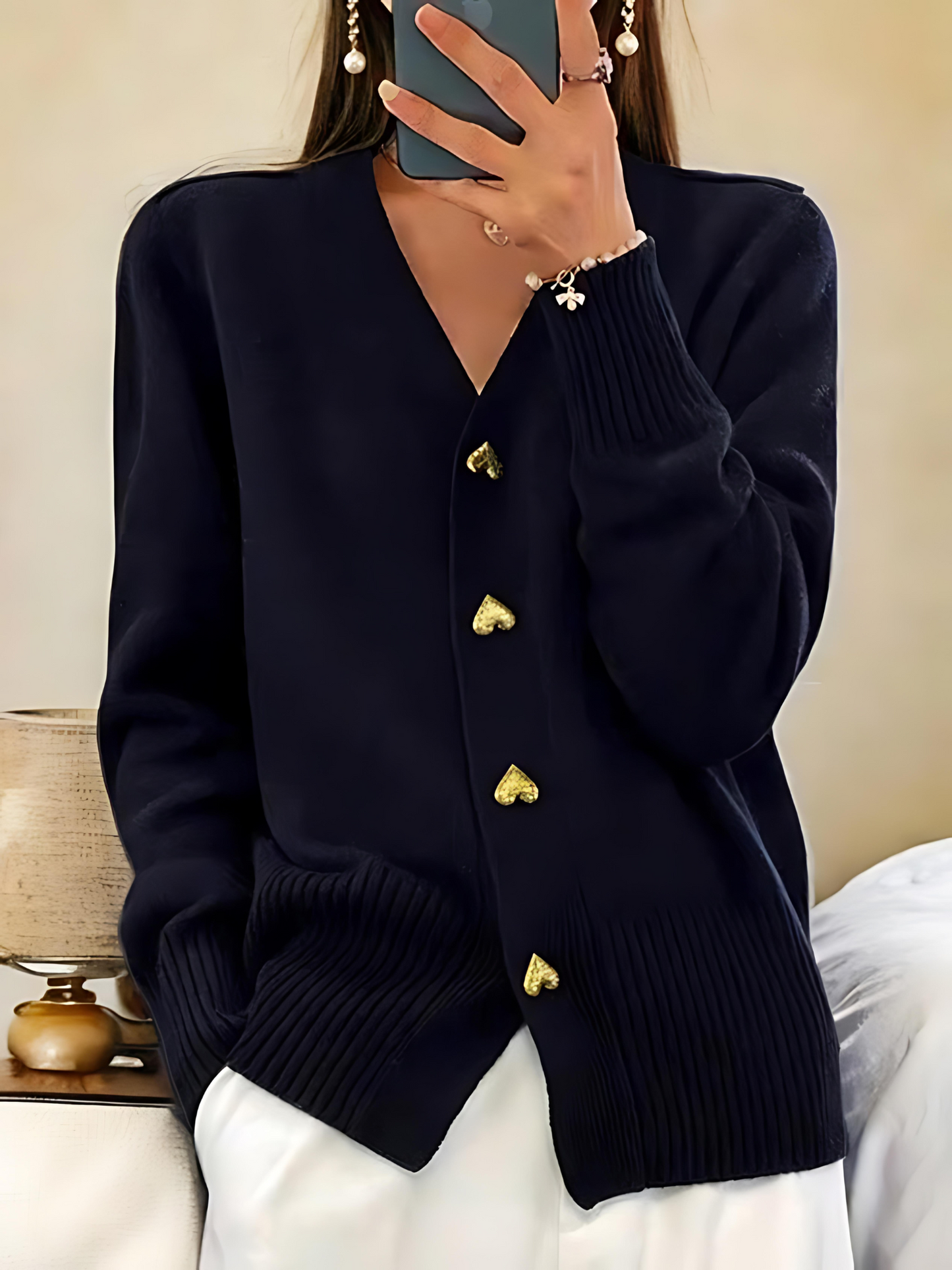 Strickjacke für Damen | Herzknöpfe