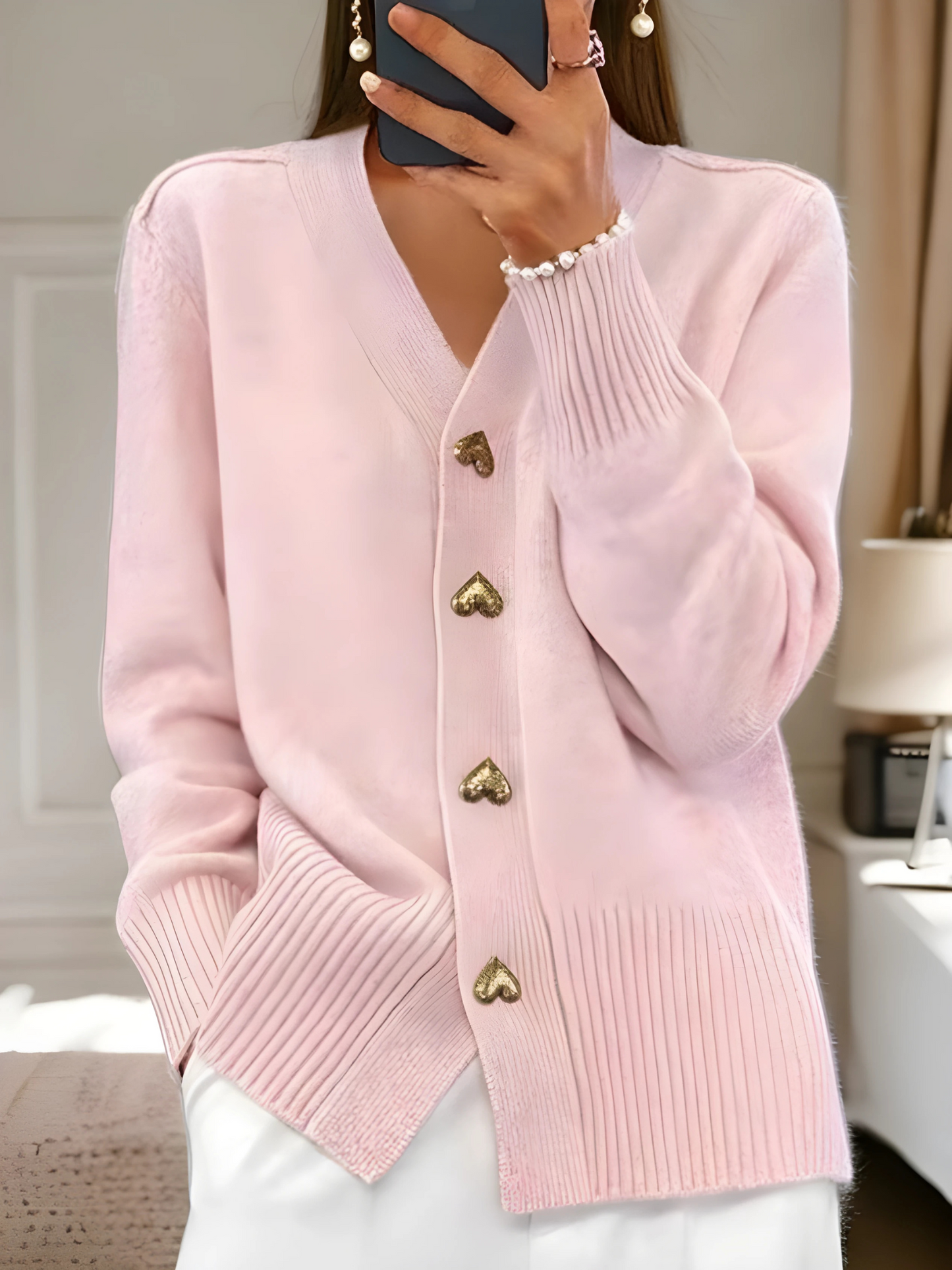 Strickjacke für Damen | Herzknöpfe