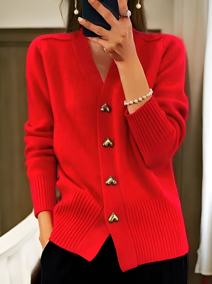 Strickjacke für Damen | Herzknöpfe