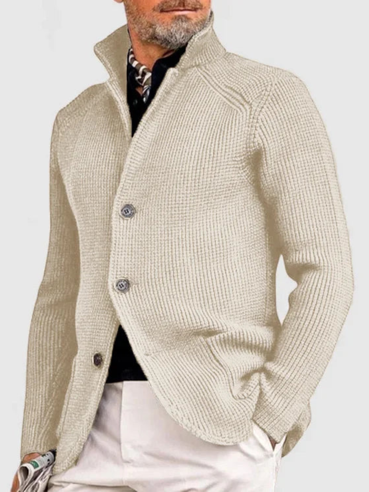 Strickjacke für Herren | Hüftlang