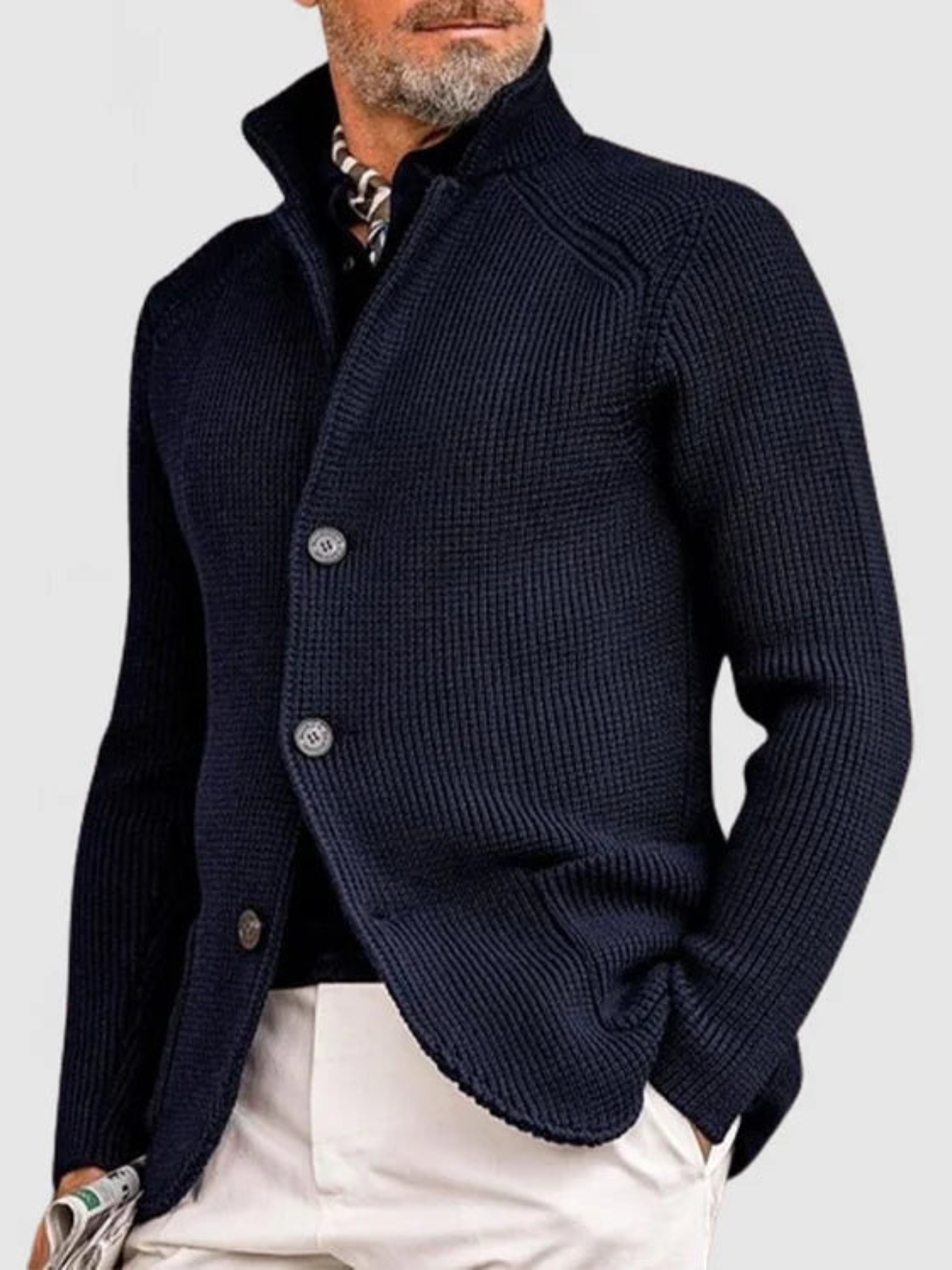 Strickjacke für Herren | Hüftlang
