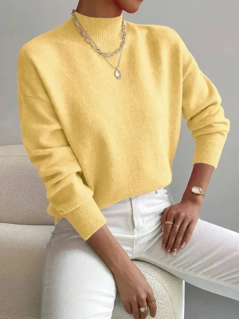 Strickpullover Damen | Mock-Neck & Wärmend