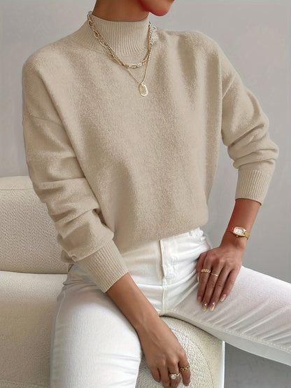 Strickpullover Damen | Mock-Neck & Wärmend
