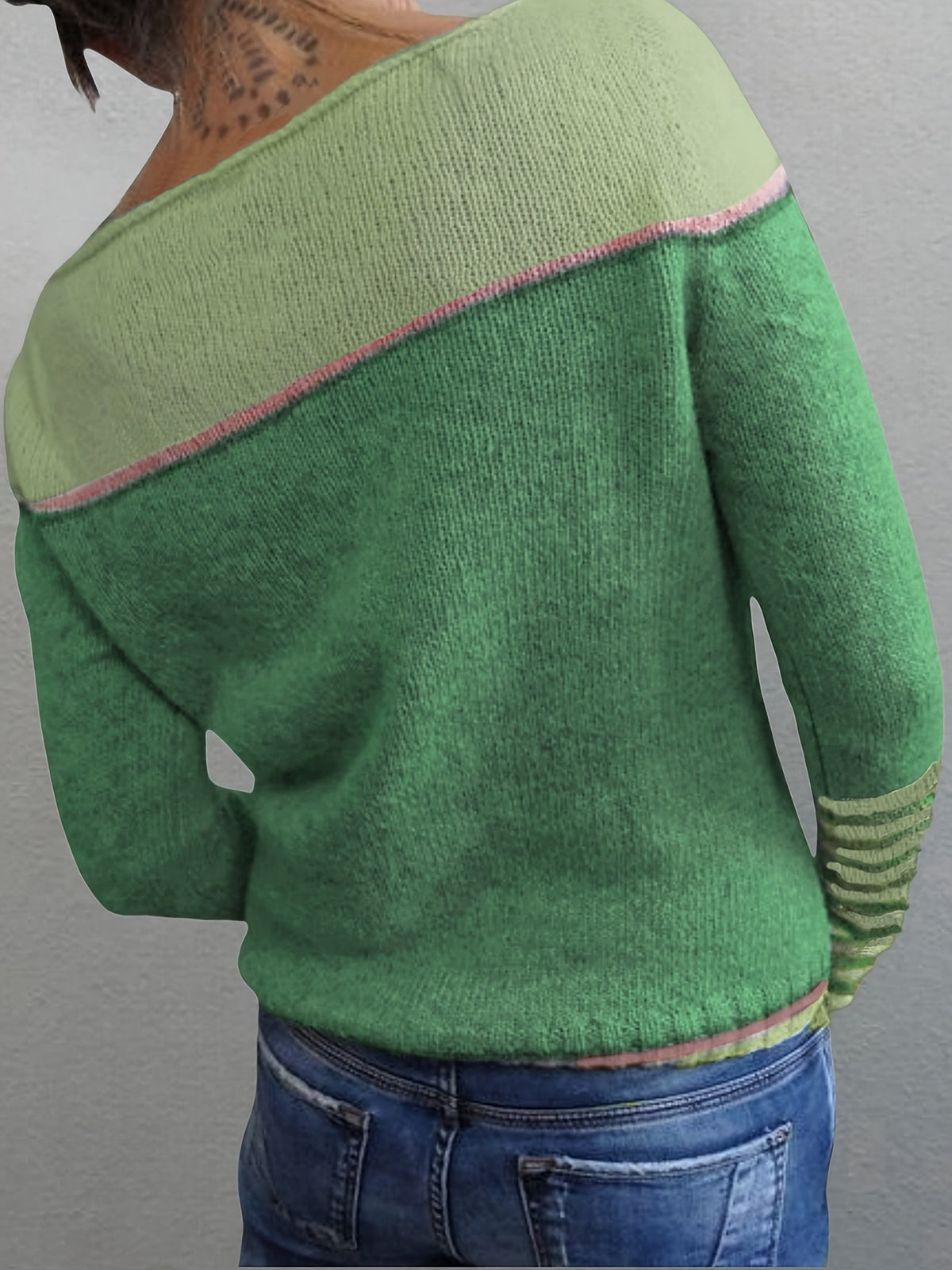 Strickpullover Damen | Rundhals & Streifenmuster