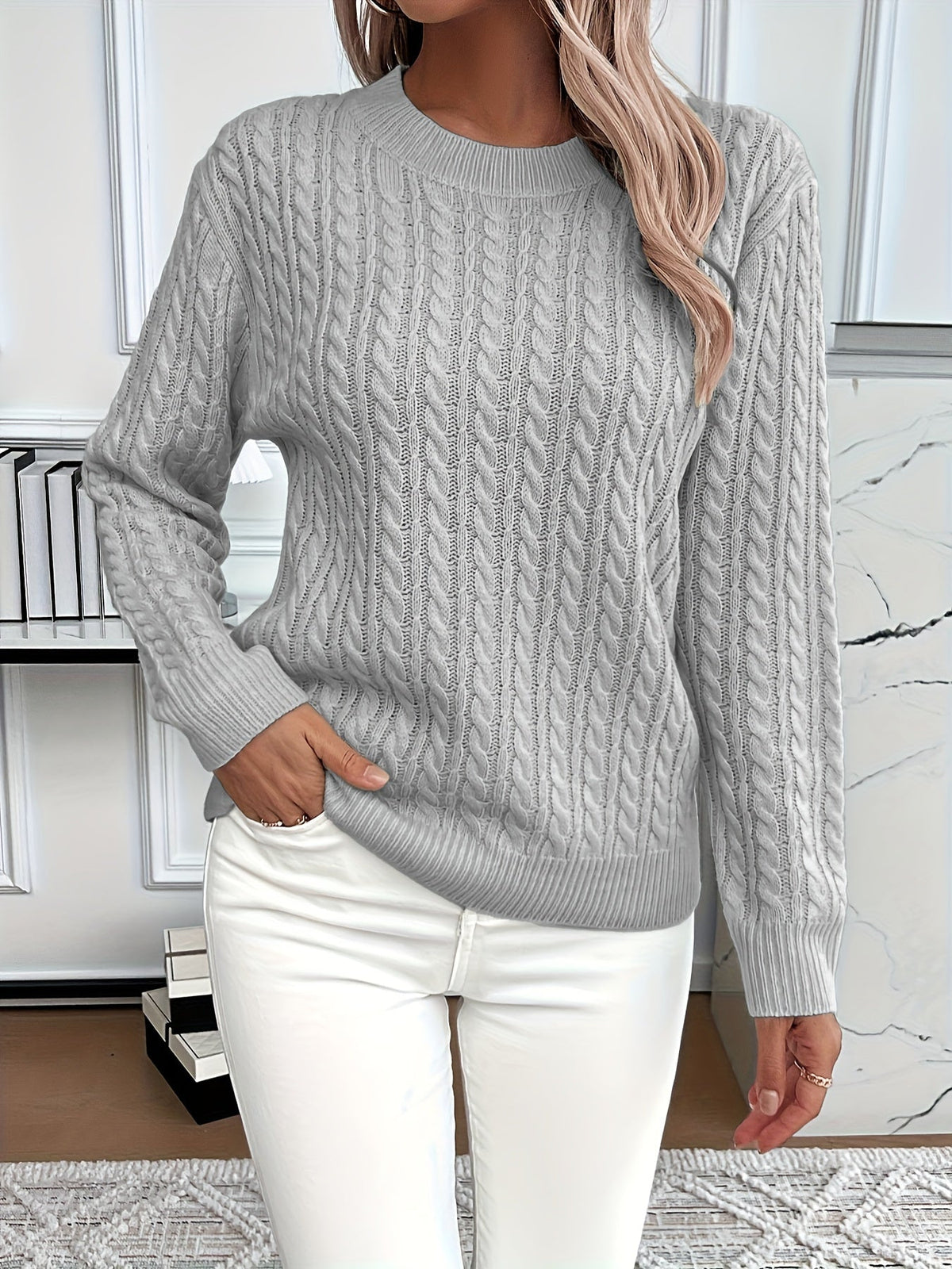 Strickpullover Damen | Rundhalsausschnitt & Zeitloser Look
