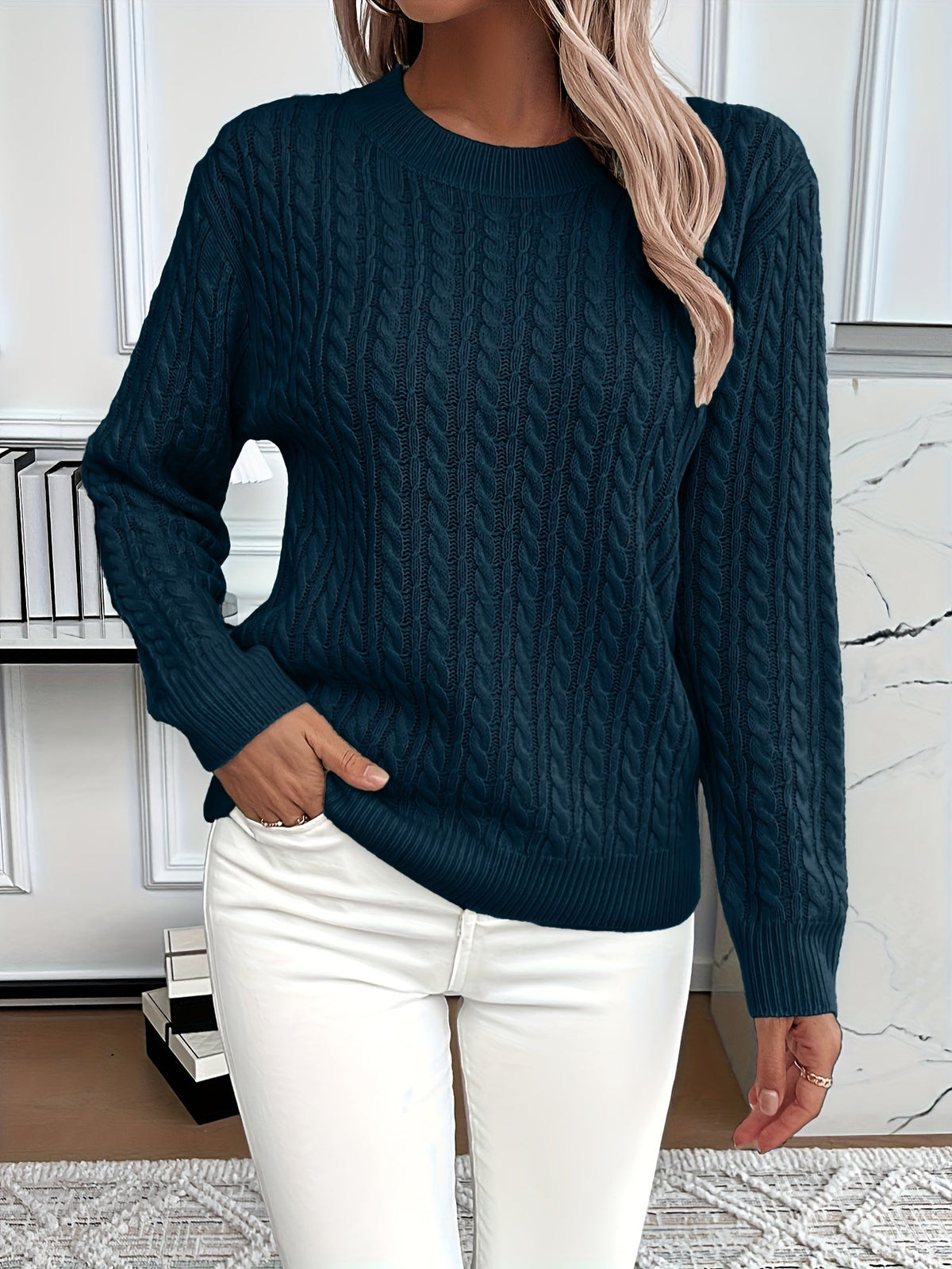 Strickpullover Damen | Rundhalsausschnitt & Zeitloser Look