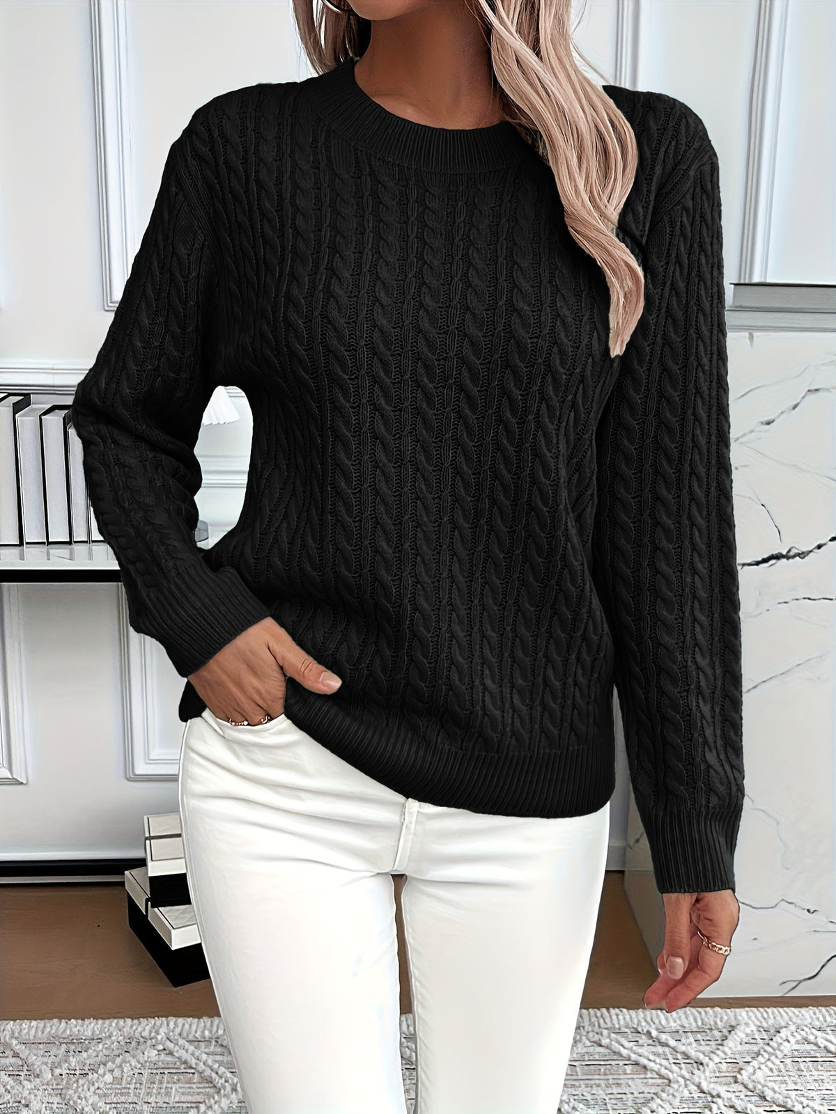 Strickpullover Damen | Rundhalsausschnitt & Zeitloser Look