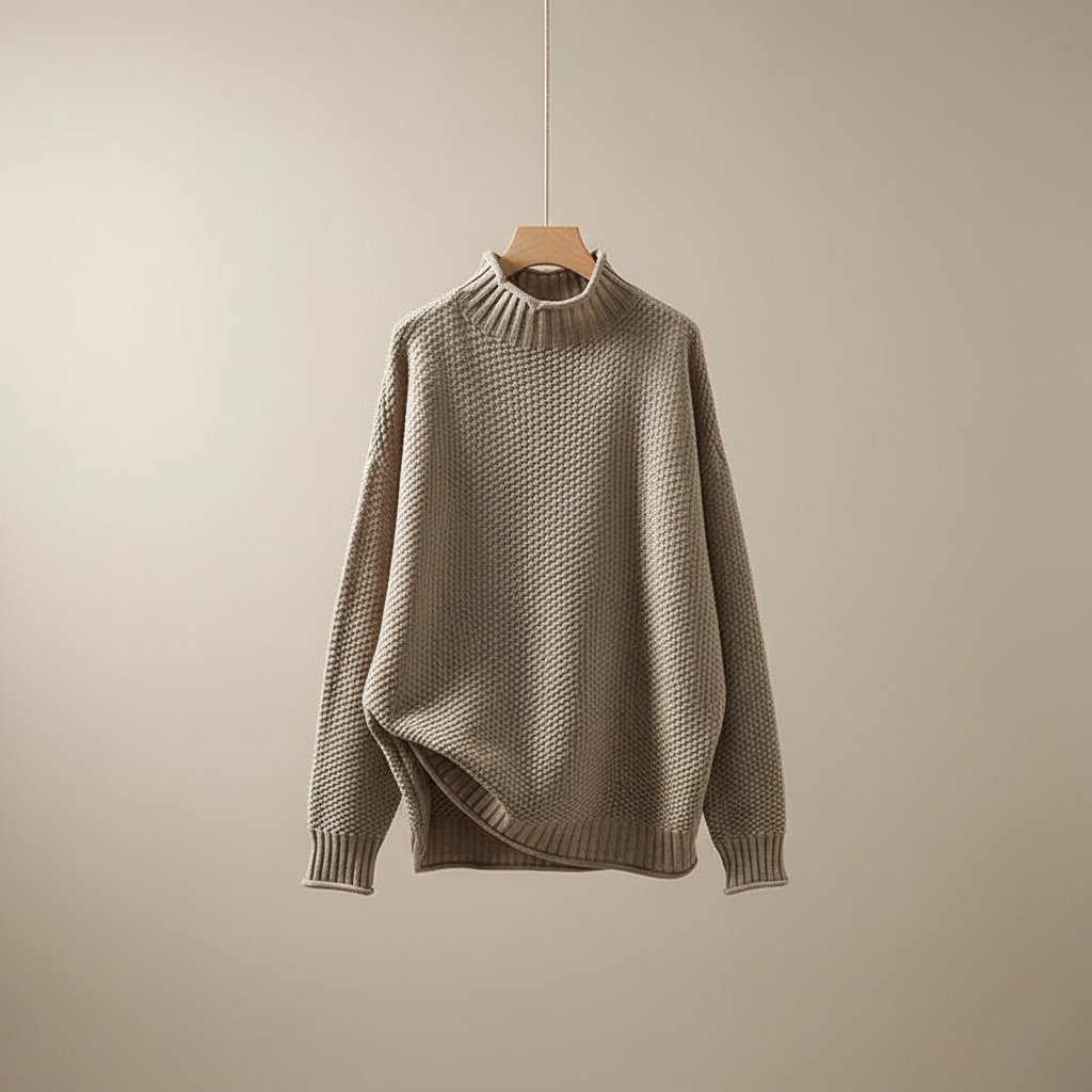Strickpullover Damen | Stehkragen & Wärmender Komfort