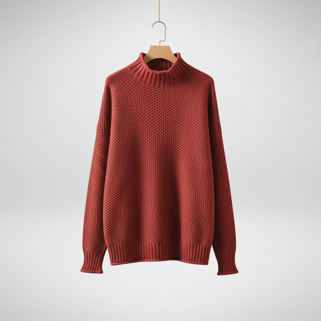 Strickpullover Damen | Stehkragen & Wärmender Komfort