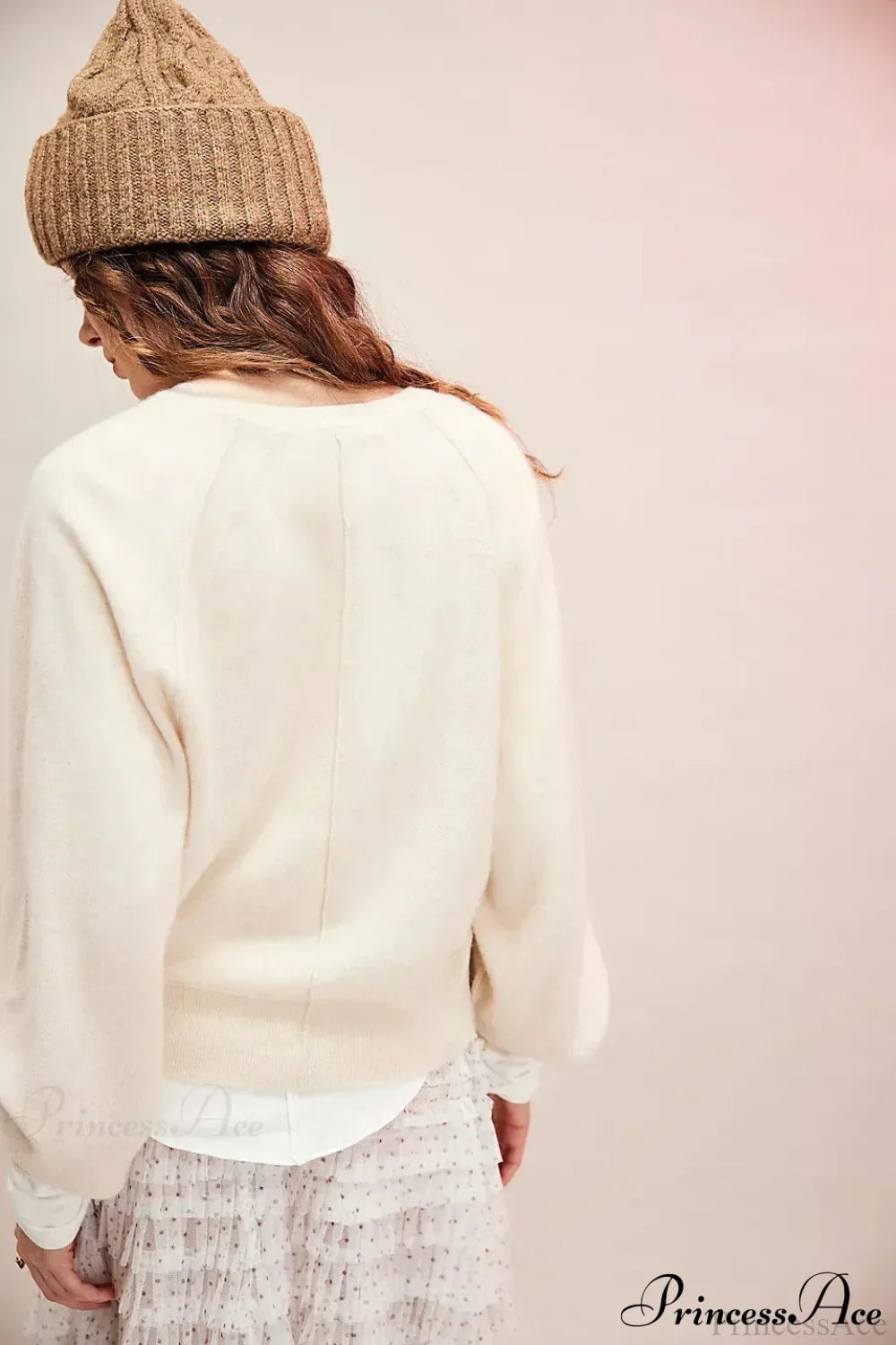 Strickpullover Damen | V-Ausschnitt mit Knopfleiste