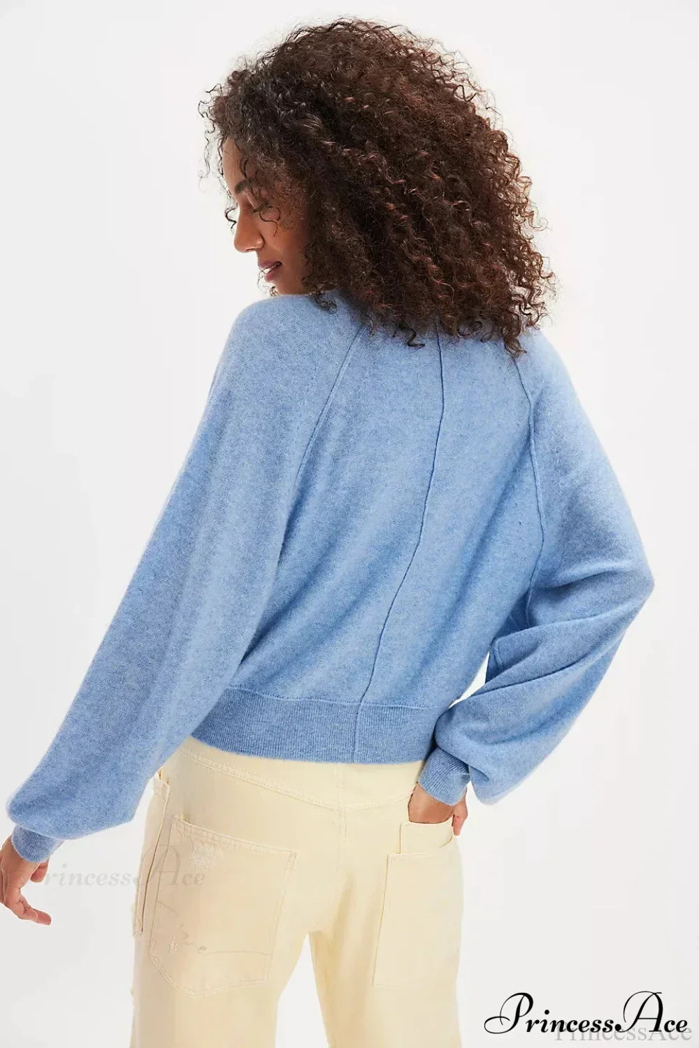 Strickpullover Damen | V-Ausschnitt mit Knopfleiste