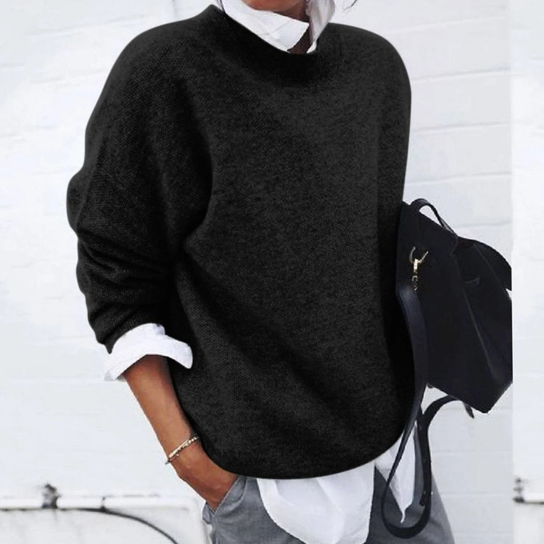 Strickpullover Damen | Weiter Schnitt & Langarm