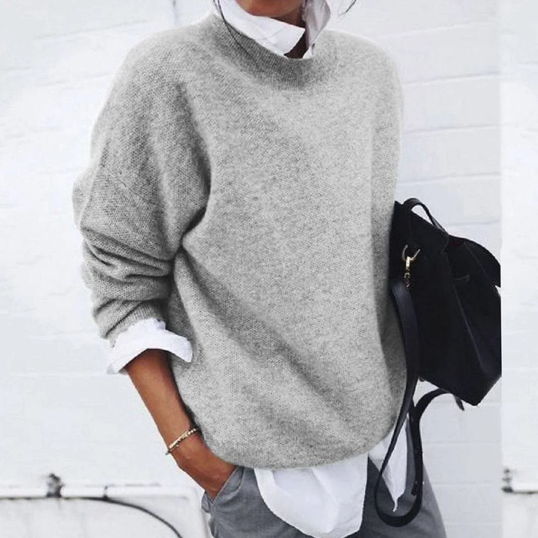 Strickpullover Damen | Weiter Schnitt & Langarm