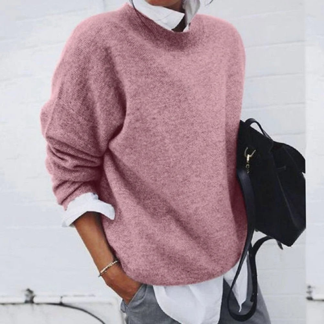 Strickpullover Damen | Weiter Schnitt & Langarm