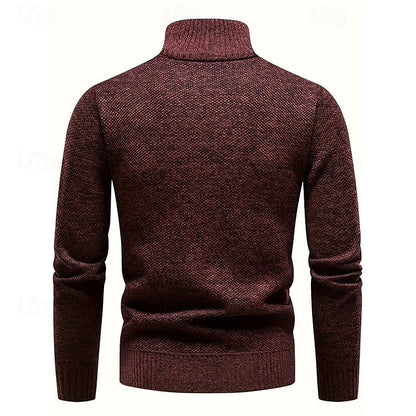 Baldwin | Herren Strickpullover mit Stehkragen - Burgundy - Image 2
