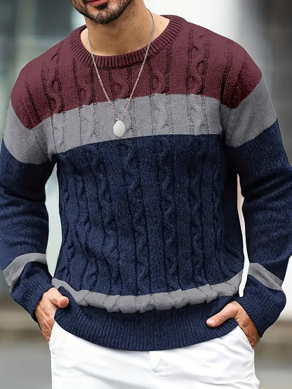 Gerwin | Herren Colorblock Strickpullover Rundhals - Image 14