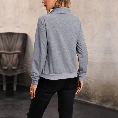 Sweatshirt Damen | Eleganter Stil mit Knopfdetails