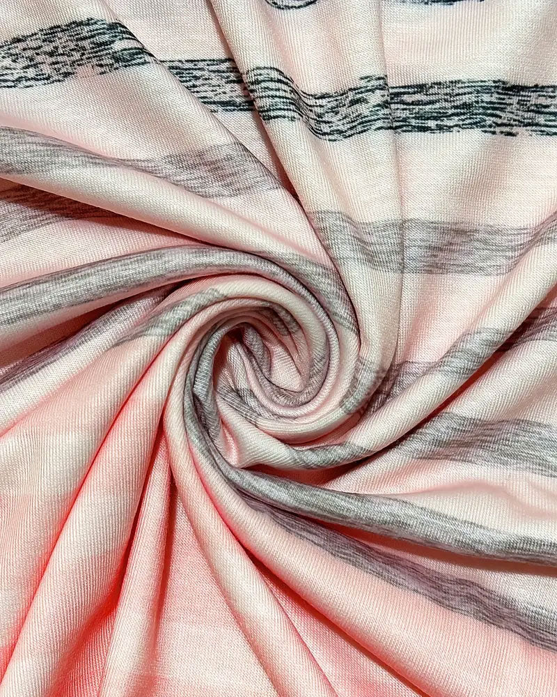 T-Shirt Damen | Streifen-Farbverlauf & Lässiger Rundhals