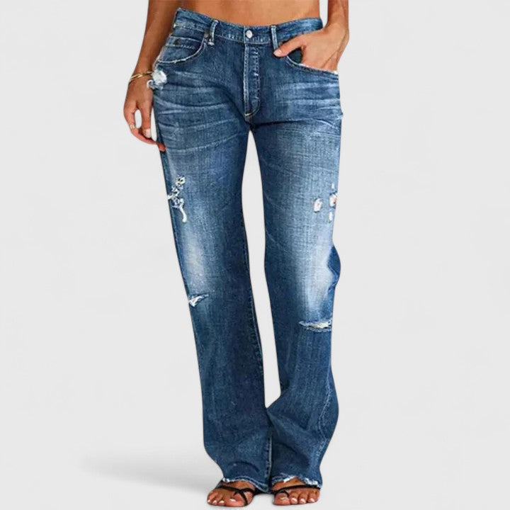 Theresa | Damen Vintage-Jeans mit Lockerer Passform und Waschung 1