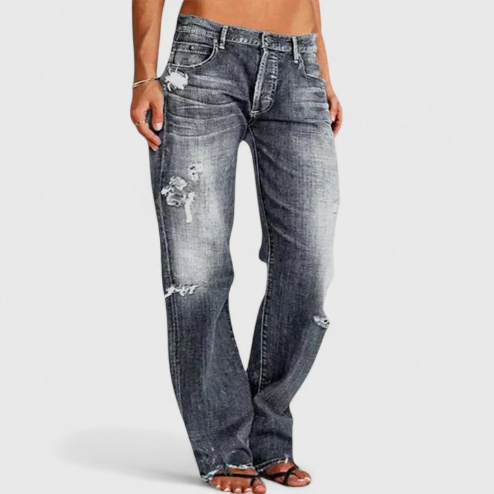 Theresa | Damen Vintage-Jeans mit Lockerer Passform und Waschung 3