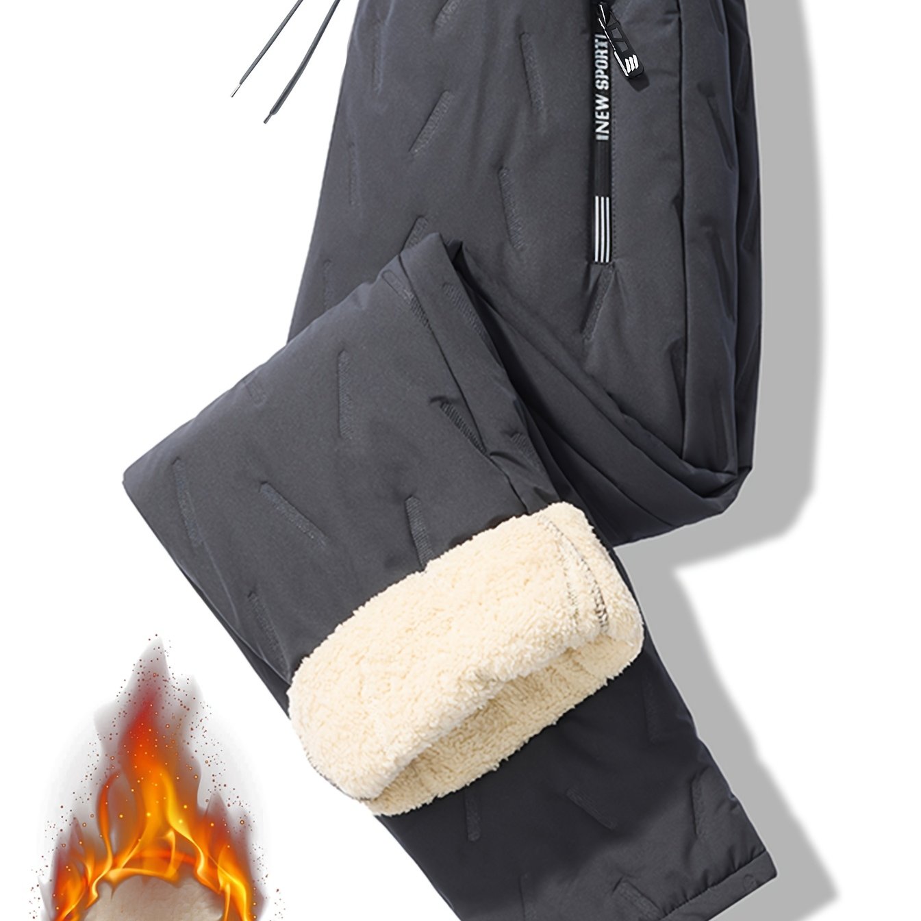 Thermohose für Herren | Winddicht und wasserabweisend | Volle Länge