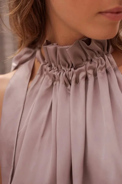 Top Damen | Elegantes Neckholder-Top mit Schleife