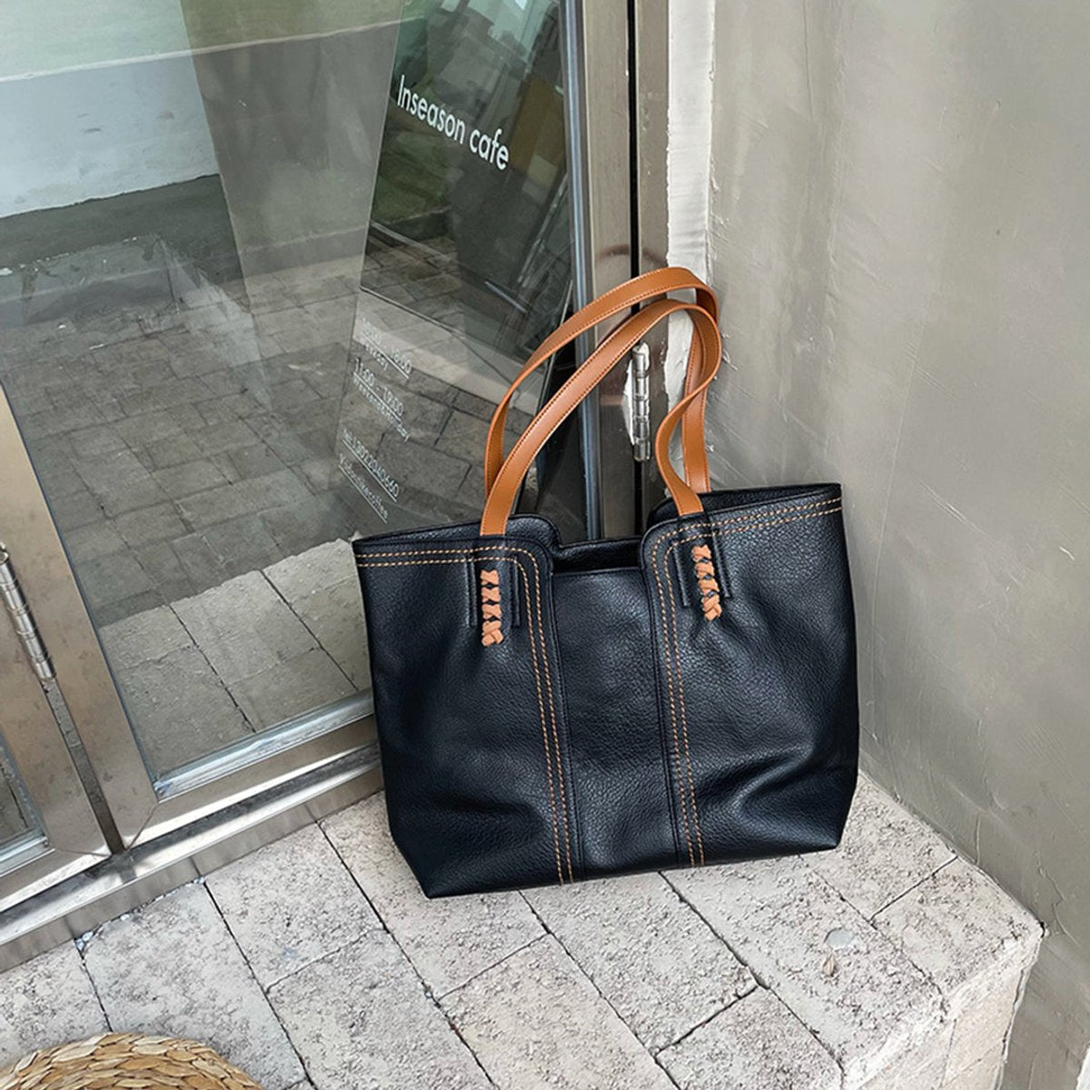 Damen Tasche Umhängetasche Minimalistisch mit Geräumigem Innenfach für Büro und Freizeit 6