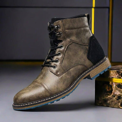 Tristan | Markante und hochwertige zweifarbige Lederstiefel 3