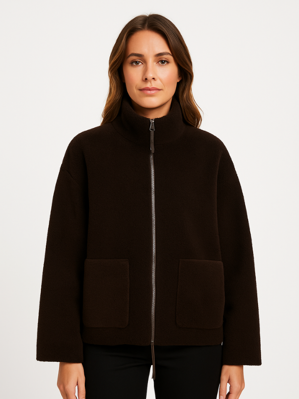 Übergroße Sherpa-Fleecejacke für Damen | Winter