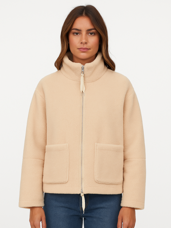 Übergroße Sherpa-Fleecejacke für Damen | Winter