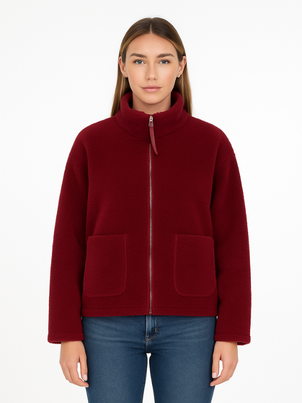 Übergroße Sherpa-Fleecejacke für Damen | Winter